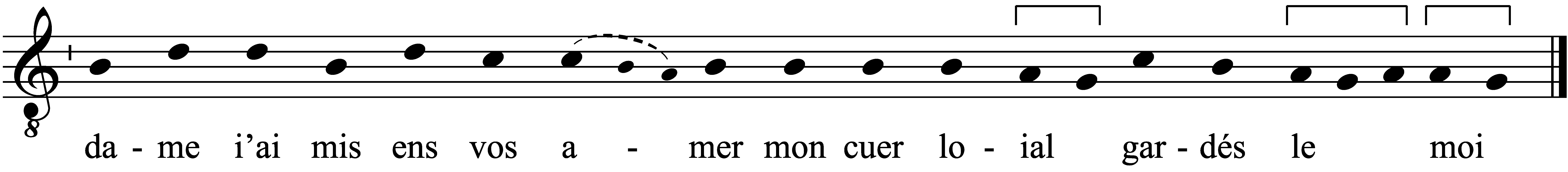 Refrain musical notation